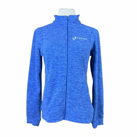 Horseshoe Casino Jackets & Blazers - Horseshoe Casino Royal Blue & White Logo Full Zip Fleece Jacket - Size Small